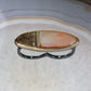 Dinosaur Bone and Carnelian Gold Inlay Two-finger Ring