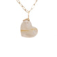 rutilated quartz gold diamond heart charm