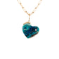 shattuckite and diamond mini heart charm