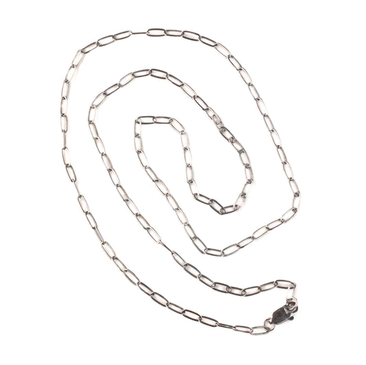 Sterling Silver Paperclip Chain with Patina