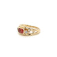 Sunstone and Diamond Infinity Gold Ring (custom order)
