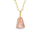 sunstone and diamond gold pebble charm