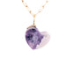 Tiffany stone and diamond gold heart charm