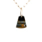 blue tiger eye and diamond gold pebble charm