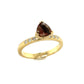 Tri-color Sunstone and Diamonds Gold Ring