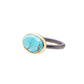 turquoise and diamond gold elliptical ring