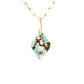 Turquoise and citrine gold diamond charm