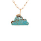 Turquoise and Diamonds Gold Cloud Charm