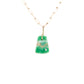 vaisite and diamond gold pebble charm