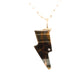 Variegated Tiger Eye and Diamond Gold Bolt Charm