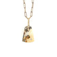 Maligano Jasper and Diamond Gold Pebble Charm