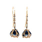 Tourmaline, Sapphire, Diamond, and Topaz Gold Earrings
