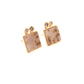Diamonds and Druzy Gold Stud Earrings