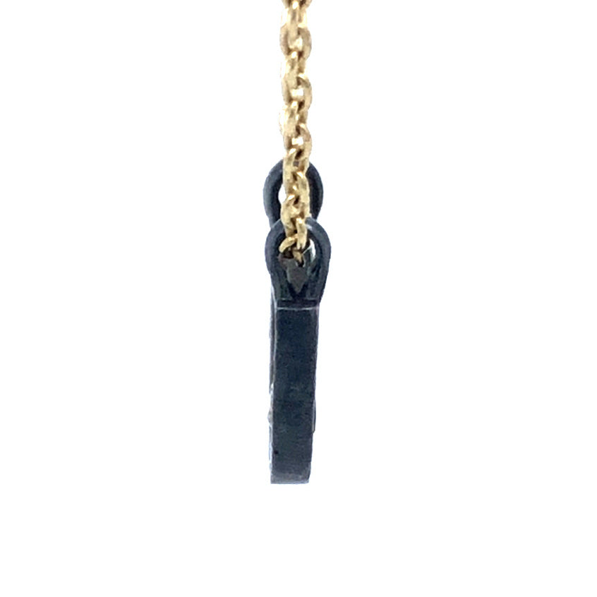 Black and Gold Diamond Necklace