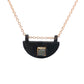 Black and Gold Raw Diamond Necklace, Small