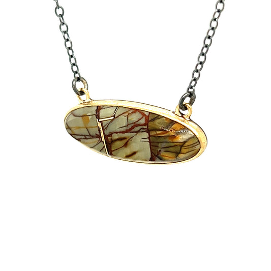 Cherry Creek Jasper Gold Kintsugi Necklace