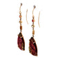 Tourmaline, Citrine, and Sapphire Gold Earrings