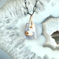 Polkadot Agate and Diamond Mini Gold Pendant