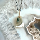 Green Ocean Jasper and Diamond Mini Gold Pendant