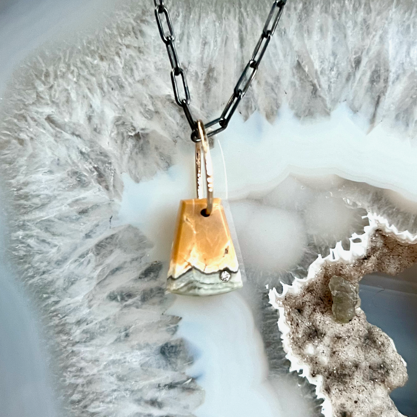 Mini jasper hot sale pendant