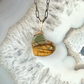 Cherry Creek Jasper and Diamond Gold Heart Pendant