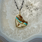 Royston Ribbon Turquoise and Diamond Gold Heart Pendant