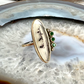Dendritic Agate, Emerald, and Diamond Gold Ring