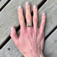 Dendritic Agate, Sapphire and Diamond Gold Ring