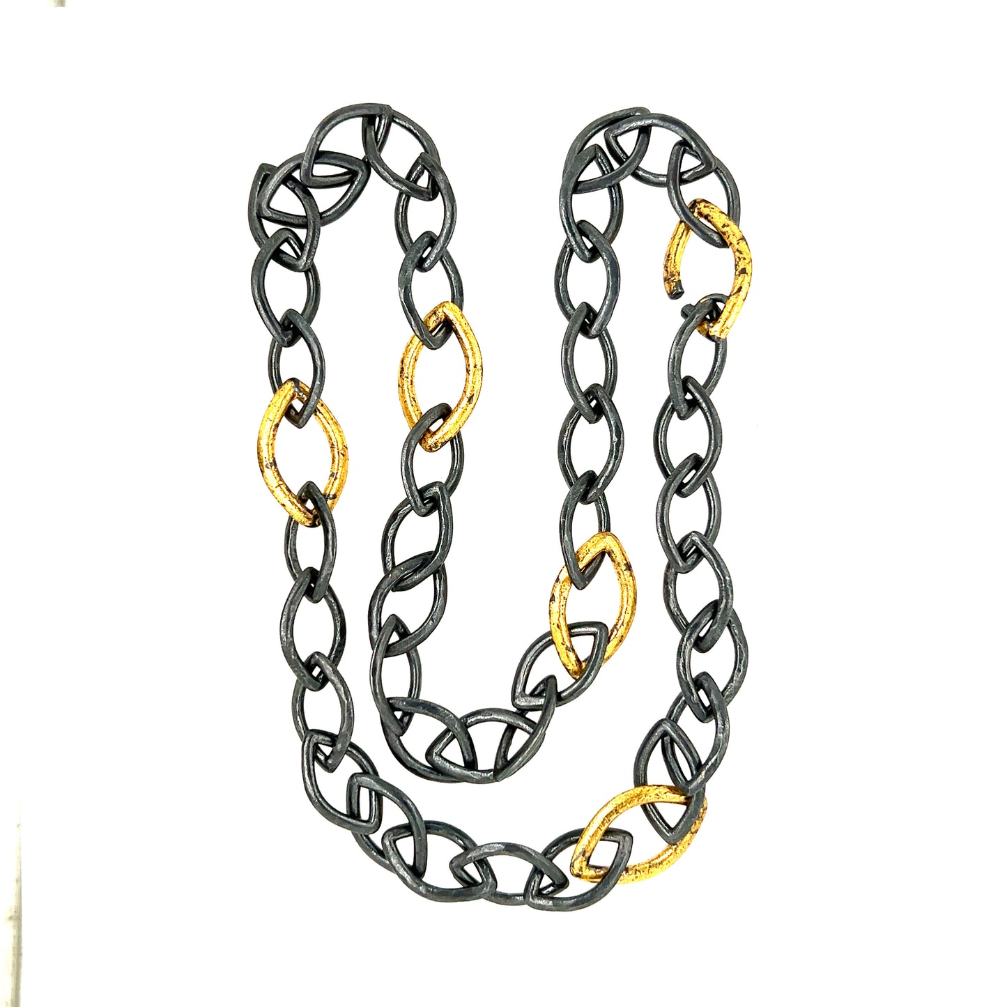 Gold Keumboo Marquise Link Necklace
