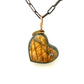 Labradorite and Diamond Gold Heart Pendant