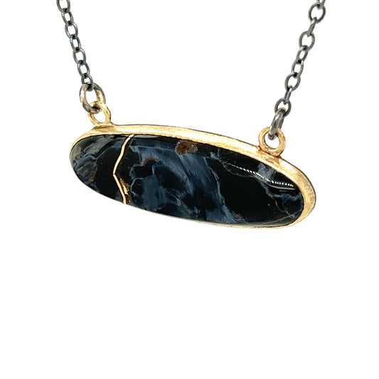 Pietersite Gold Kintsugi Necklace