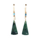 Emerald, Topaz and Diamond Gold Earrings