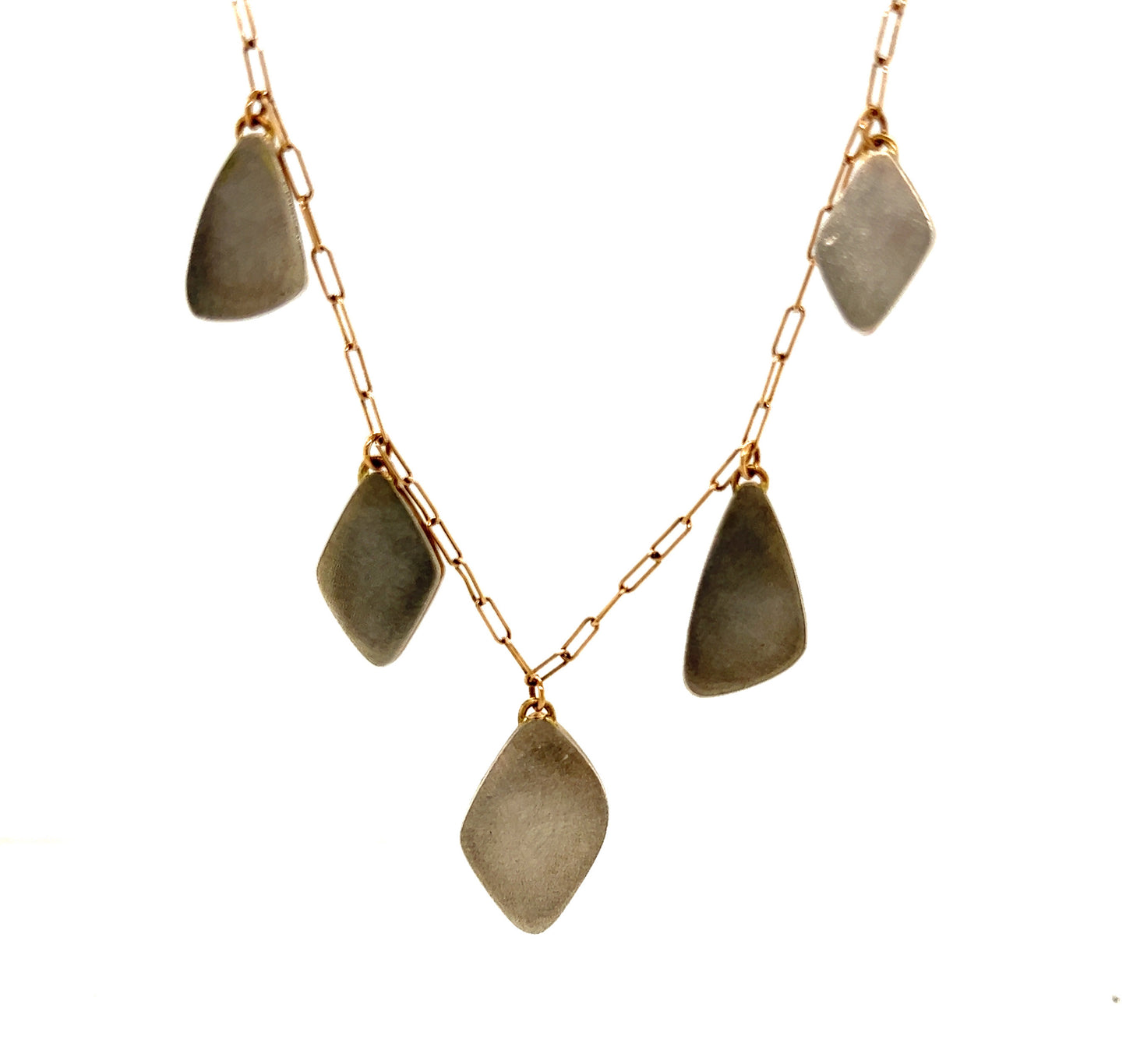 Labradorite Multi Stone Gold Necklace