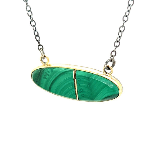 Malachite Gold Kintsugi Necklace