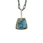 Blue Labradorite and Diamond Mini Gold Pendant