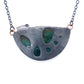 Parrot Wing Chrysocolla, Citrine, and Diamond Gold Necklace