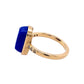 Rectangle Stone Gold Ring with Diamonds