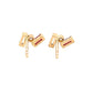Ruby, Diamond, and Grossular Garnet Gold Stud Earrings (custom order)