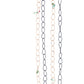 Mixed Metals Gold Pear Link Chain Necklace with Tourmaline